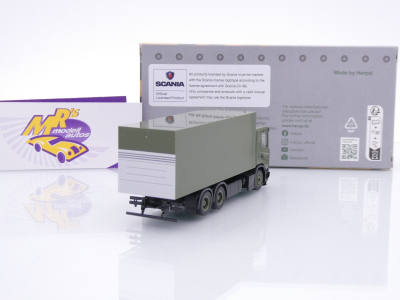 Preview: Herpa 747226 # Scania XT17 3-achs Koffer-LKW " Schwedische Armee " 1:87