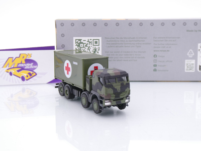 Preview: Herpa 747219 # Iveco Trakker 8x8 mit Container " Bundeswehr / Rotes Kreuz " 1:87
