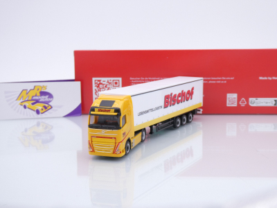 Herpa 319348 # Volvo FH GL XL Electric Gardinenplanen-Sattelzug " Bischof Logistik " 1:87