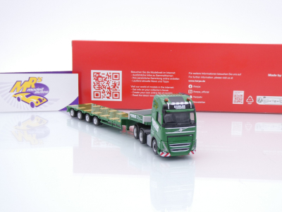 Preview: Herpa 319492 # Volvo FH GL XL Semitieflade-Sattelzug " Spedition Kübler " 1:87
