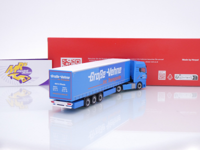 Preview: Herpa 319287 # MAN TGX GX 2/3-achs Gardinenplanen-Sattelzug " Große Vehne " 1:87