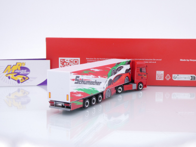 Preview: Herpa 316767 # MAN TGX GX 2/3-achs Kühlkoffer-Sattelzug " Schumacher " 1:87