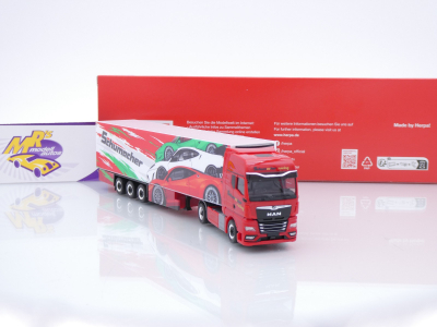Preview: Herpa 316767 # MAN TGX GX 2/3-achs Kühlkoffer-Sattelzug " Schumacher " 1:87