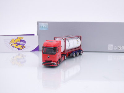 Herpa 960137 # Mercedes-Benz eActros 2/3-achs Tankcontainer-Sattelzug " Triton " 1:87