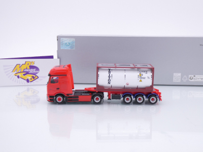 Preview: Herpa 960137 # Mercedes-Benz eActros 2/3-achs Tankcontainer-Sattelzug " Triton " 1:87