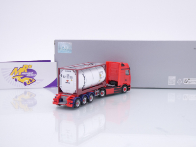 Preview: Herpa 960137 # Mercedes-Benz eActros 2/3-achs Tankcontainer-Sattelzug " Triton " 1:87