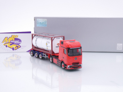 Preview: Herpa 960137 # Mercedes-Benz eActros 2/3-achs Tankcontainer-Sattelzug " Triton " 1:87