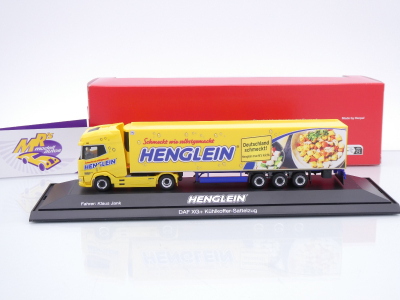 Preview: Herpa 122313 # DAF XG+ 2/3-achs Kühlkoffer-Sattelzug " Henglein / Gnocchi " 1:87