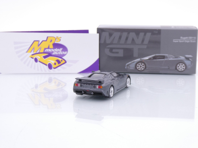 Preview: TSM MINI GT MGT01002-L # Bugatti EB110 Super Sport 1995 LHD " graumetallic " 1:64