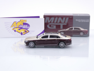 Preview: TSM MINI GT MGT00962-L # Mercedes-Maybach S680 2024 LHD " goldmetallic-weinrot " 1:64