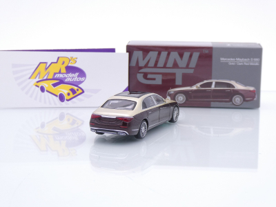 Preview: TSM MINI GT MGT00962-L # Mercedes-Maybach S680 2024 LHD " goldmetallic-weinrot " 1:64