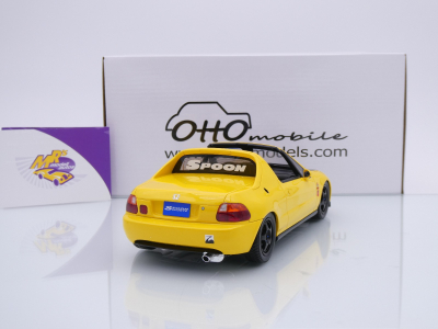 Preview: Ottomobile OT1154 # Honda Civic Del Sol Baujahr 1996 gelb " Spoon Sports " 1:18