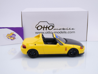 Preview: Ottomobile OT1154 # Honda Civic Del Sol Baujahr 1996 gelb " Spoon Sports " 1:18