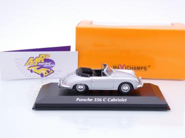 Preview: Maxichamps 940062330 # Porsche 356C Cabriolet Baujahr 1965 " silbermetallic " 1:43