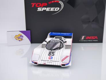 Preview: Top Speed TS0476 # Porsche 962 300km Laguna Seca 1987 " Bayside Disposal " 1:18