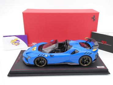 Preview: MR Collection FE042A # Ferrari SF90 XX Stradale Spider Baujahr 2023 " blau-gelb ( Azzurro Dino ) " 1:18