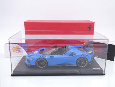 Preview: MR Collection FE042A # Ferrari SF90 XX Stradale Spider Baujahr 2023 " blau-gelb ( Azzurro Dino ) " 1:18