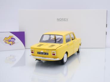 Preview: Norev 185714 # Simca 1000 LS Baujahr 1974 " Maya Yellow " 1:18