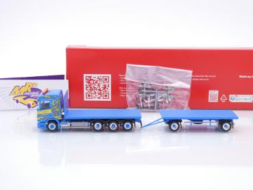 Preview: Herpa 318631 # Scania CR 20 ND Rungen-Hängerzug " Martin Wittwer " 1:87