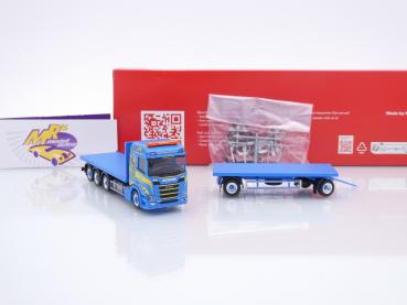 Preview: Herpa 318631 # Scania CR 20 ND Rungen-Hängerzug " Martin Wittwer " 1:87