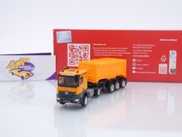 Herpa 318549 # Mercedes-Benz Arocs Classicspace Abraumcontainer-Sattelzug " kommunalorange " 1:87