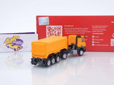 Preview: Herpa 318549 # Mercedes-Benz Arocs Classicspace Abraumcontainer-Sattelzug " kommunalorange " 1:87