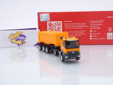 Preview: Herpa 318549 # Mercedes-Benz Arocs Classicspace Abraumcontainer-Sattelzug " kommunalorange " 1:87
