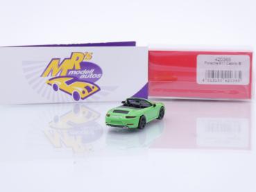 Preview: Herpa 420365 # Porsche 911 Carrera 2 Cabrio Baujahr 2012 " lizardgrün " 1:87