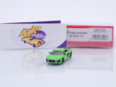 Herpa 028516-005 # Audi R8 V10 Plus Baujahr 2015 " Micrommatagrün " 1:87