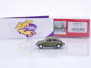 Preview: Herpa 430982-002 # Volkswagen VW Käfer 1303 Baujahr 1970 " moos metallic " 1:87