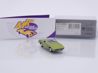 Preview: Minichamps 870123034 # Maserati Ghibli Spyder Baujahr 1969 " hellgrünmetallic " 1:87