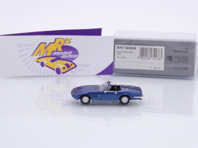 Preview: Minichamps 870123032 # Maserati Ghibli Spyder Baujahr 1969 " dunkelblaumetallic " 1:87