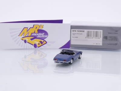Preview: Minichamps 870123032 # Maserati Ghibli Spyder Baujahr 1969 " dunkelblaumetallic " 1:87