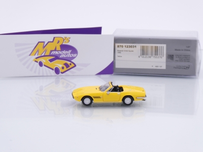 Preview: Minichamps 870123031 # Maserati Ghibli Spyder Baujahr 1969 " gelb " 1:87