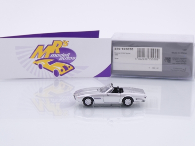 Preview: Minichamps 870123030 # Maserati Ghibli Spyder Baujahr 1969 " silbermetallic " 1:87