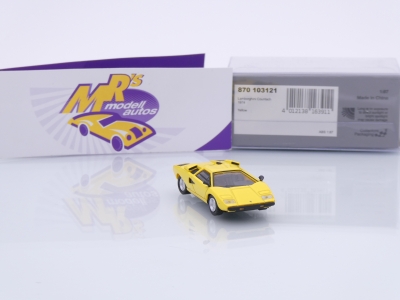 Preview: Minichamps 870103121 # Lamborghini Countach Baujahr 1974 " gelb " 1:87