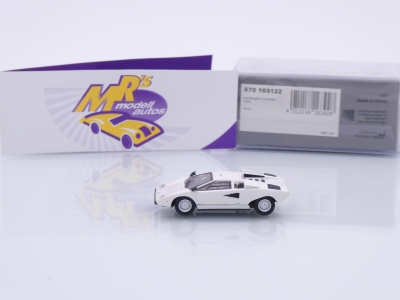 Preview: Minichamps 870103122 # Lamborghini Countach Baujahr 1974 " weiß " 1:87