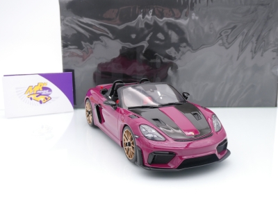 GT Spirit GT486 # Porsche 718 Spyder RS WP Baujahr 2023 " lila-schwarz " 1:18