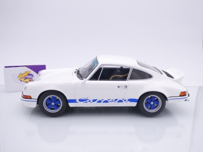 Preview: GT Spirit GT921 # Porsche 911 RS 2.7 Lightweight Baujahr 1973 " weiß-blau " 1:12