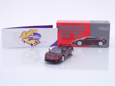 TSM MINI GT MGT00806-L # Bugatti EB110 GT LHD Baujahr 1991 " dunkelrotmetallic " 1:64