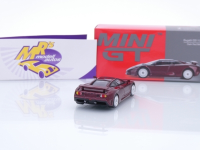 Preview: TSM MINI GT MGT00806-L # Bugatti EB110 GT LHD Baujahr 1991 " dunkelrotmetallic " 1:64