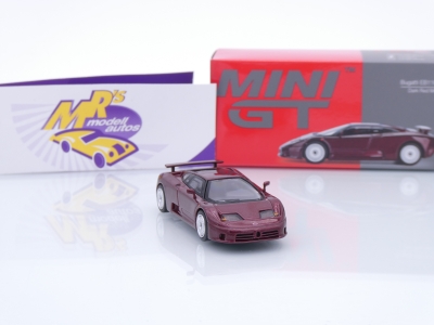 Preview: TSM MINI GT MGT00806-L # Bugatti EB110 GT LHD Baujahr 1991 " dunkelrotmetallic " 1:64