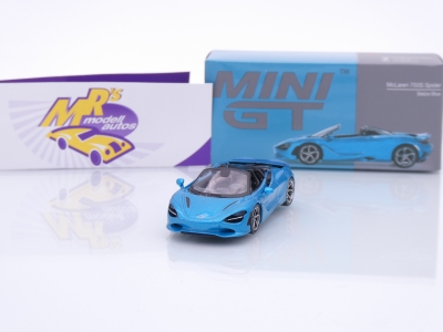 TSM MINI GT MGT00812-L # McLaren 750S Spider LHD " türkis (Belize Blue) " 1:64