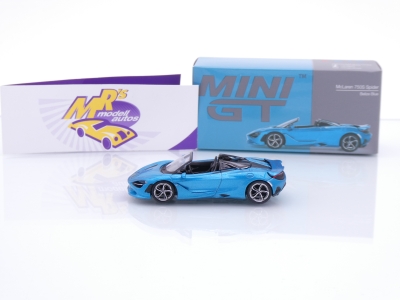 Preview: TSM MINI GT MGT00812-L # McLaren 750S Spider LHD " türkis (Belize Blue) " 1:64
