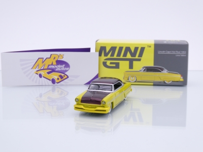 TSM MINI GT MGT00794-L # Lincoln Capri Hot Rod 1954 LHD " gelbmetallic-dunkelviolettmetallic ( Lime Yellow ) " 1:64
