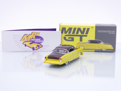 Preview: TSM MINI GT MGT00794-L # Lincoln Capri Hot Rod 1954 LHD " gelbmetallic-dunkelviolettmetallic ( Lime Yellow ) " 1:64