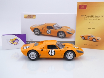 Preview: CMC M-236 # Porsche 904 Carrera GTS #45 3rd 1000km Nürburgring 1964 " Racing Team Holland " 1:18