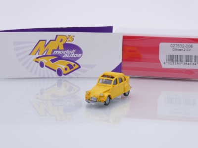 Herpa 027632-006 # Citroen 2CV Charleston Ente offen Baujahr 1987 " gelb " 1:87