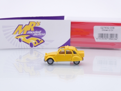 Preview: Herpa 027632-006 # Citroen 2CV Charleston Ente offen Baujahr 1987 " gelb " 1:87