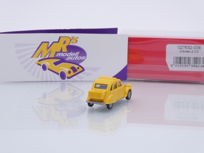 Preview: Herpa 027632-006 # Citroen 2CV Charleston Ente offen Baujahr 1987 " gelb " 1:87